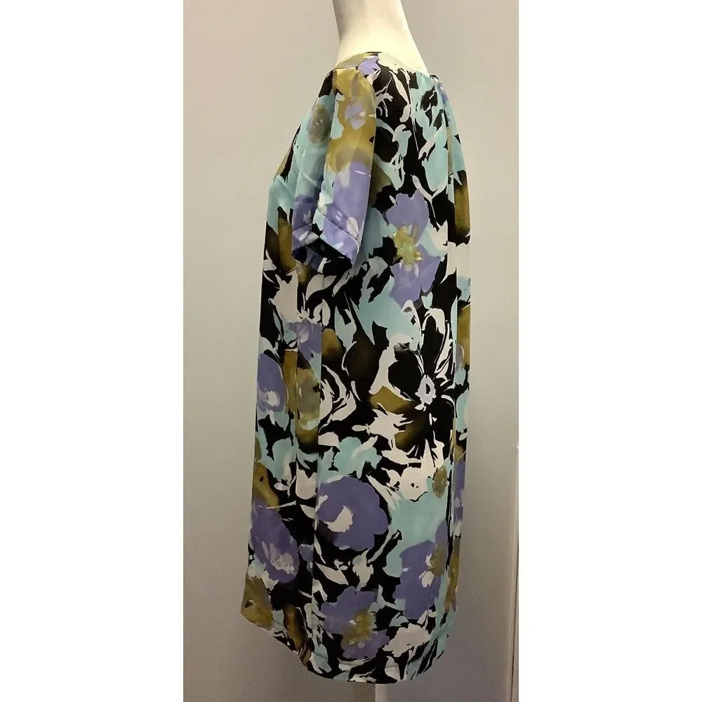 ReneeC. Dress‎ floral Pullover short sleeve M Medium Vacation